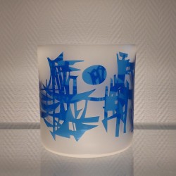 Kunstglass - Kinavasen - AJJ <br>
Hadeland Glassverk Kunstglass